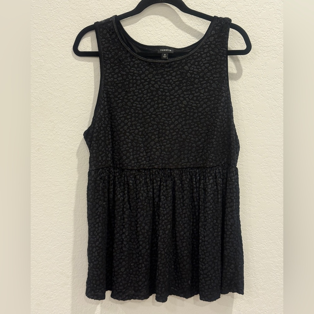 Torrid Black Textured Tank Top